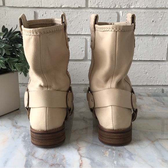 Gianni Bini Slouchy Harness Tan Leather Ankle Booties - Picture 6 of 11
